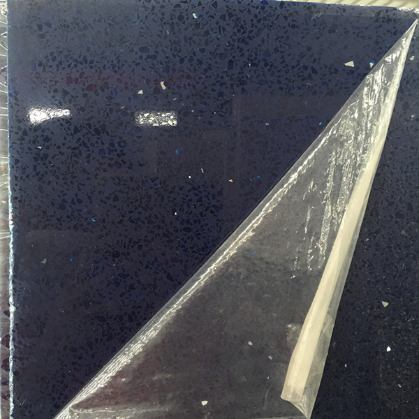Shining Blue Quartz Stone Slab For Solid Surface From China