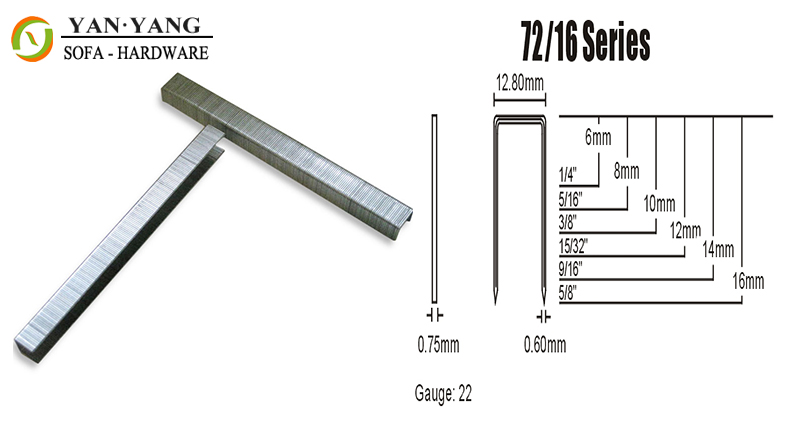 7216 series furniture staples for sofa 128mm crown galvanized staples