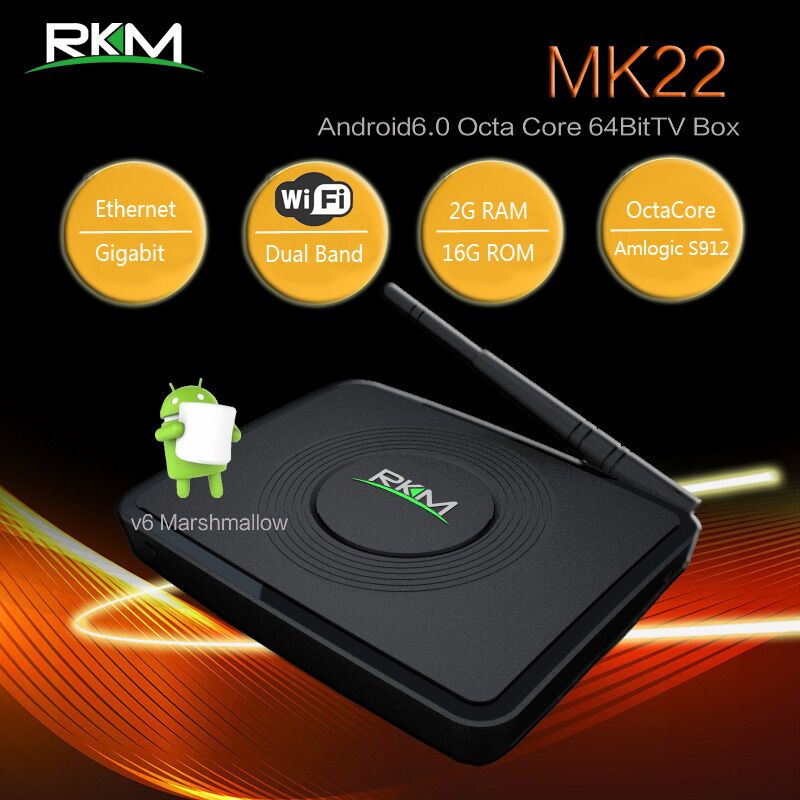 Amlogic S912 octa core android 60 mini tv box with 2G RAM 16G ROM