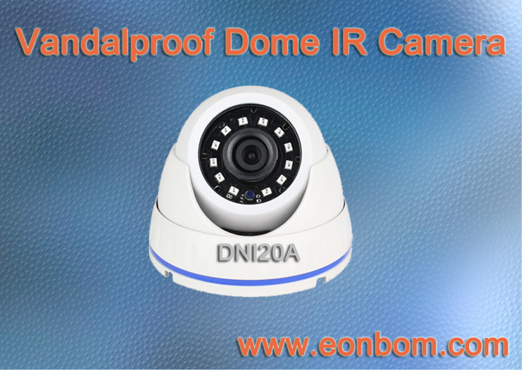 White Fix Lens Vandalproof Dome IR Outdoor Camera