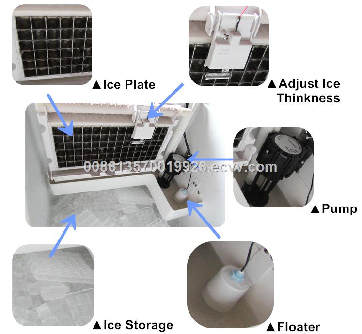 Commercial Stainless Steel Edible Ice Cubes Ice Making Machines For Sale