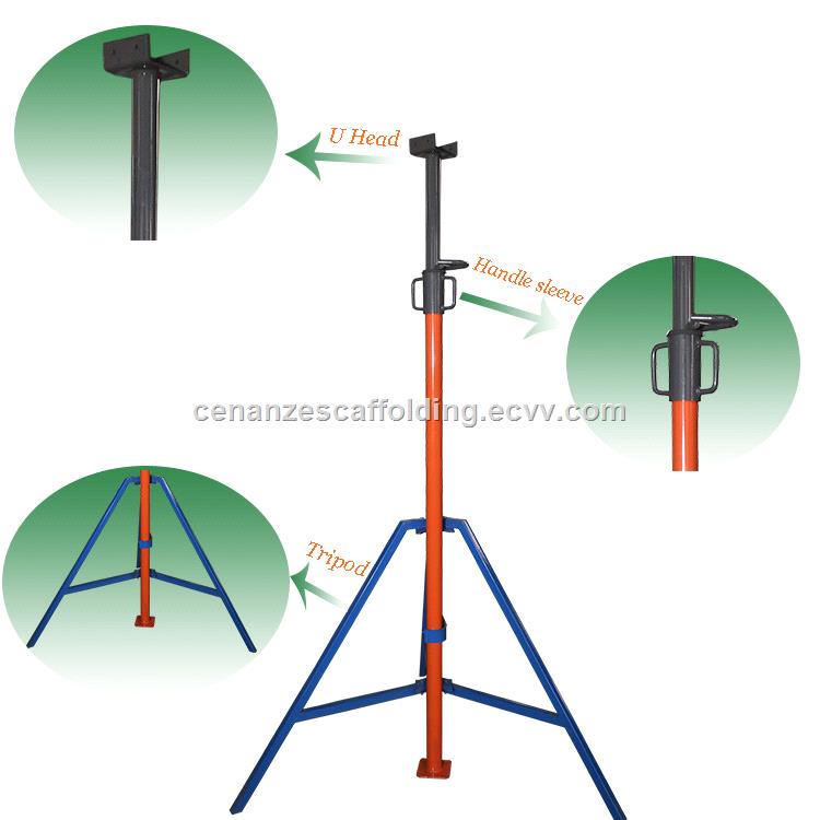 Adjustable steel prop jack