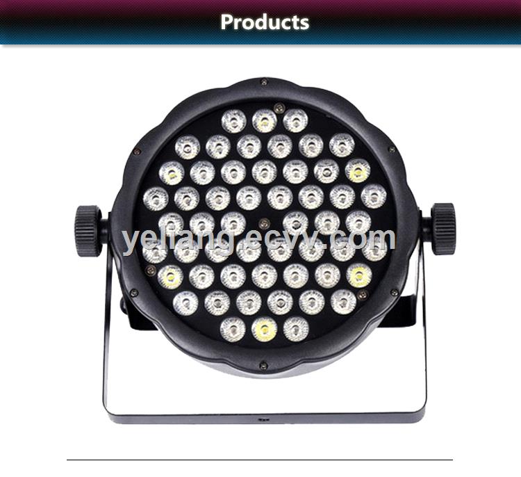 54pcs 3W RGBW LED Plastic Case Full Color Par Light for Disco DJ Night Club Stage