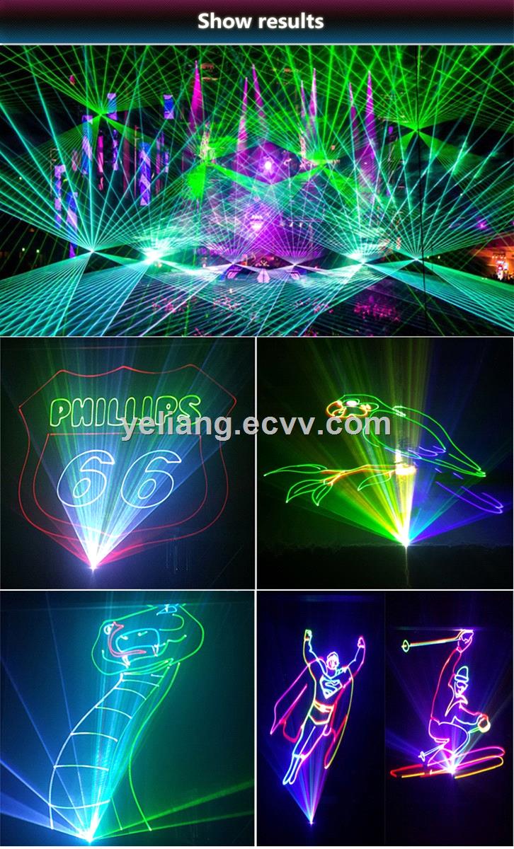 2016 high power 3W RGB full color animation laser 3D stage light