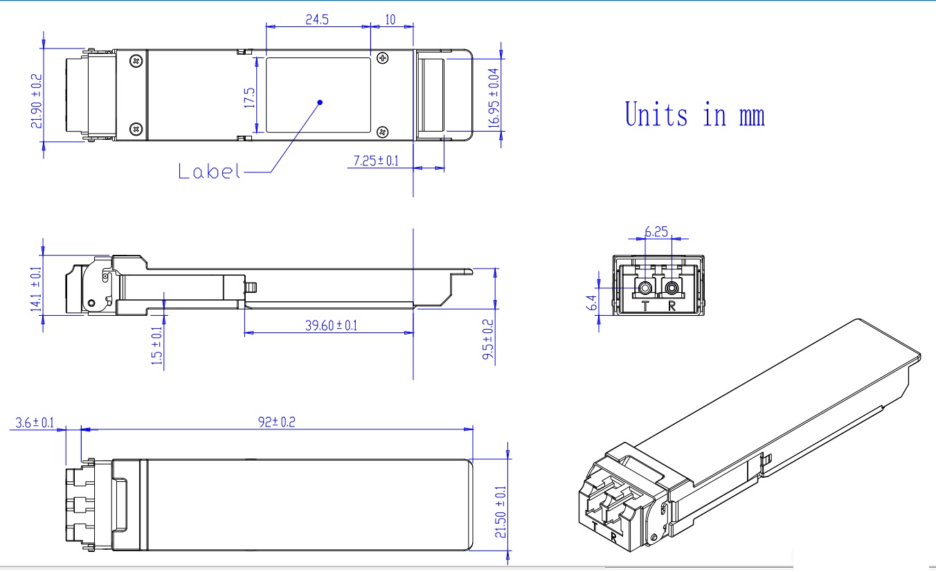 100G CFP4 LR4 transceiver100GbaseLR4 1295nm 1300nm 1305nm 1310nm 10km CFP4 optical module