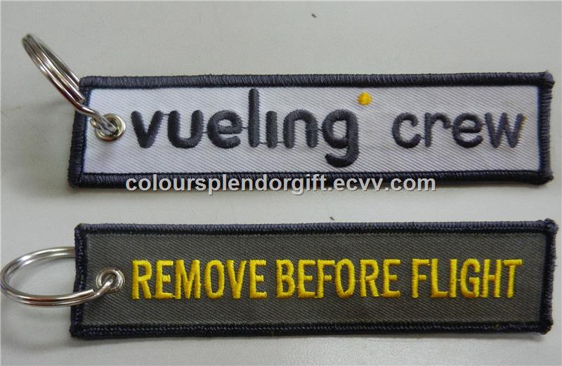 Vueling Airlines Remove Before Flight crew tags Manufacturer