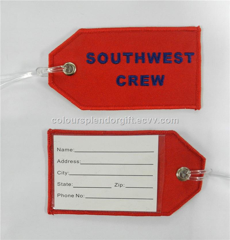 Wholesale Southwest Airlines Crew Bags Tag Embroidered Keychain Manufacturer
