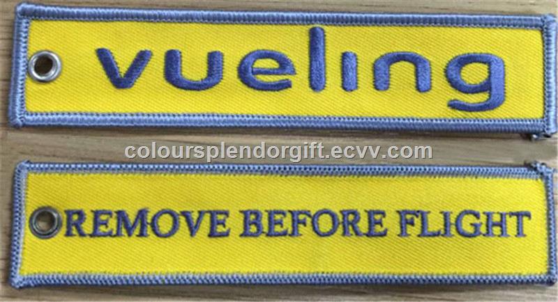 Vueling Airlines Remove Before Flight crew tags Manufacturer