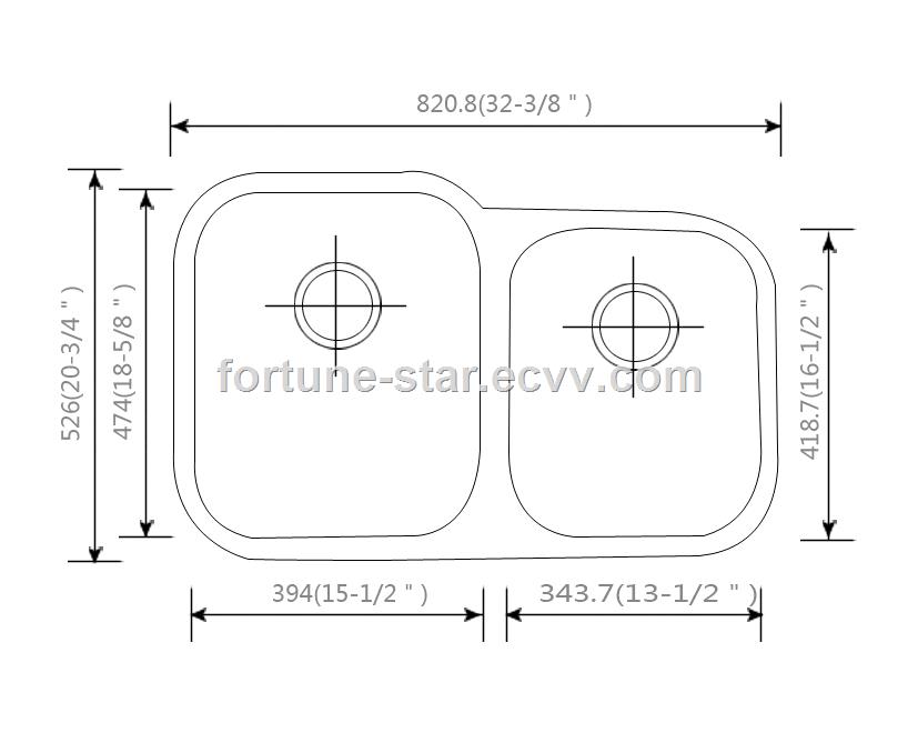 CUPC double bowls stainless steel kitchen sink