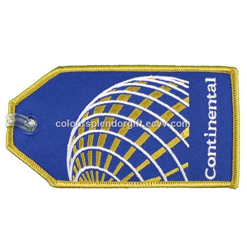 Continental Airlines ExCon Fabric Embroidered Key Tags Wholesale Retail and Customize