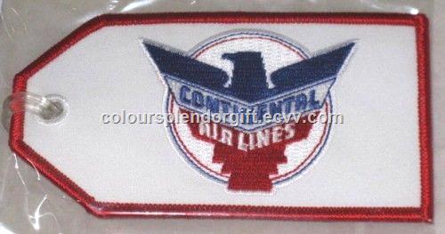 Continental Airlines ExCon Fabric Embroidered Key Tags Wholesale Retail and Customize