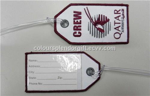 Wholesale QATAR Airways Doha Airline Remove Before Flight Style Embroidered Keyring