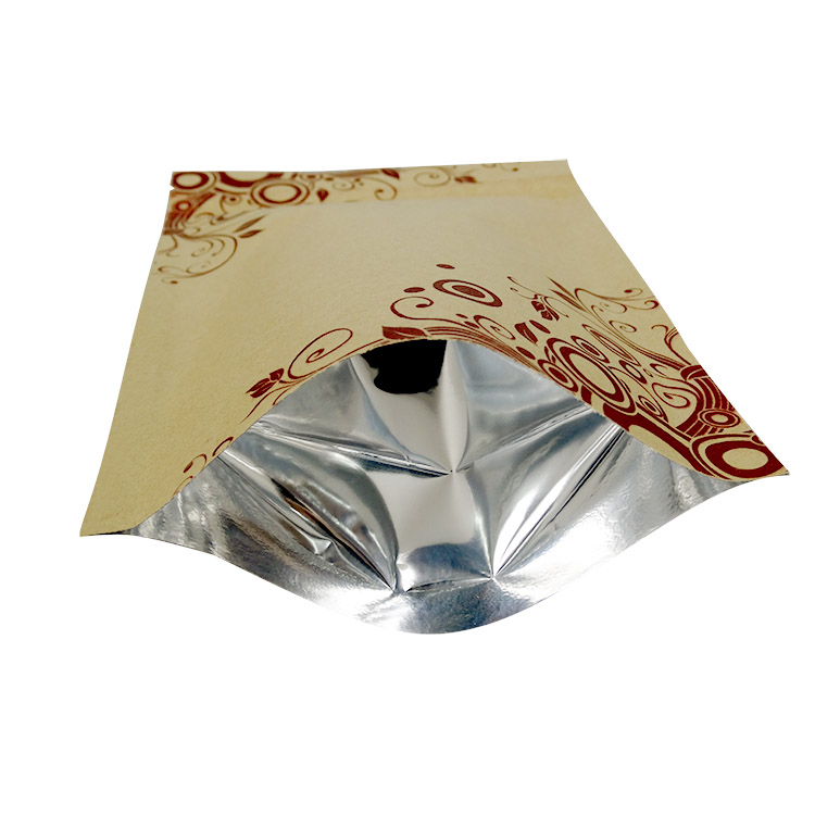 printing Kraft aluminized foil pouch standup zipper lock moistureproof doypack packaging bags