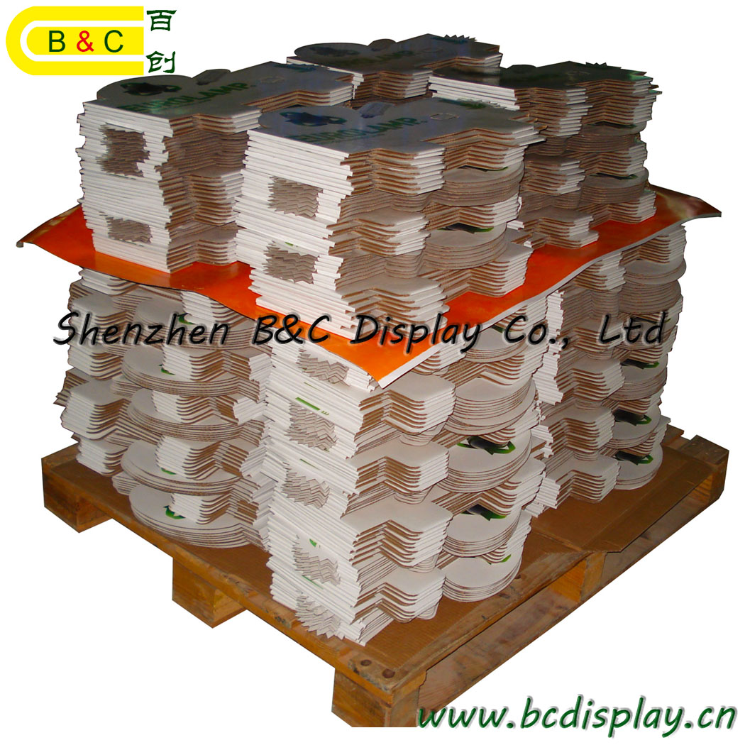 Cardboard floor display for LED in supermarketsretail shops with SGSBCA025