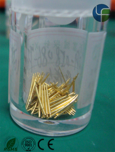 micro spring contact pin with double end and gold plated pogo pin for BGA socket testing