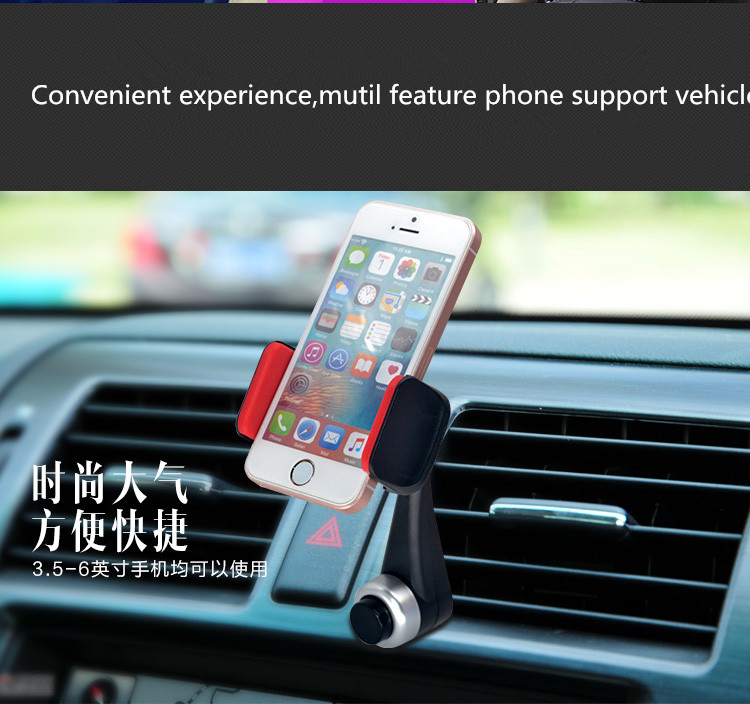 Universal 360 degree rotation mobile phone holder car air vent