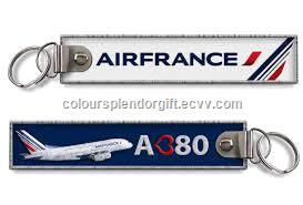 Air France Remove Before Flight Embroidery Keychain