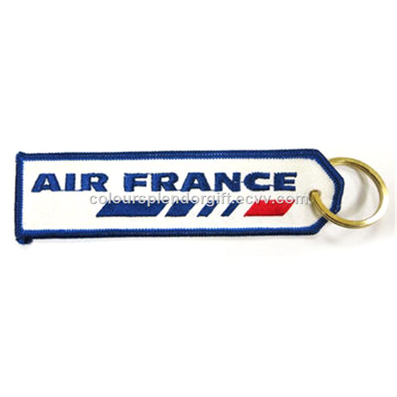 Air France Remove Before Flight Embroidery Keychain