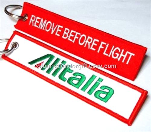 Alitalia Skyteam Remove Before Flight with Customized Embroidered Logo Accept Any Color and Size