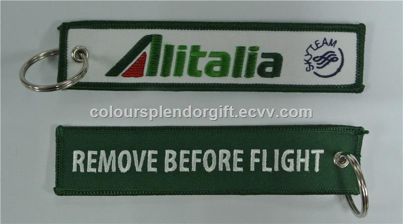 Alitalia Skyteam Remove Before Flight with Customized Embroidered Logo Accept Any Color and Size