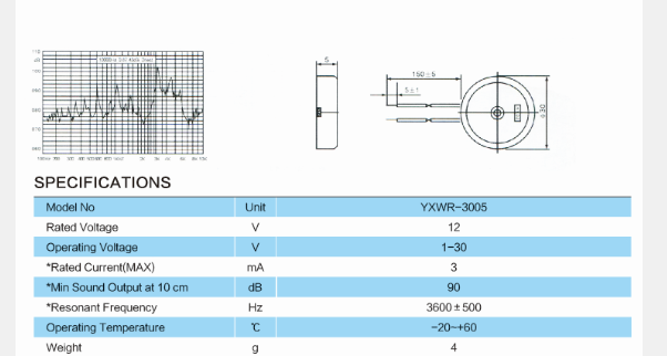 YXWR3005 Buzzer