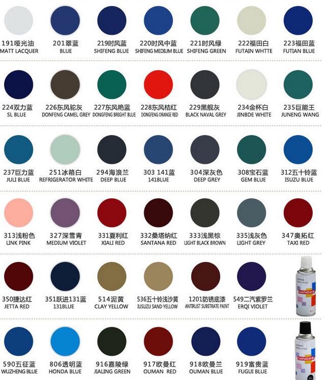 Fast Dry Auto Acrylic Aerosol Spray Paint Transprant And Other