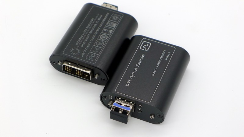 DVI to fiber optic extender for barco or polycom systemapply in splicing screen