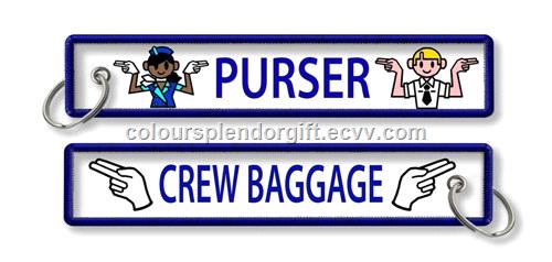 Air New Zealand Crew Baggage Embroidered Keychains