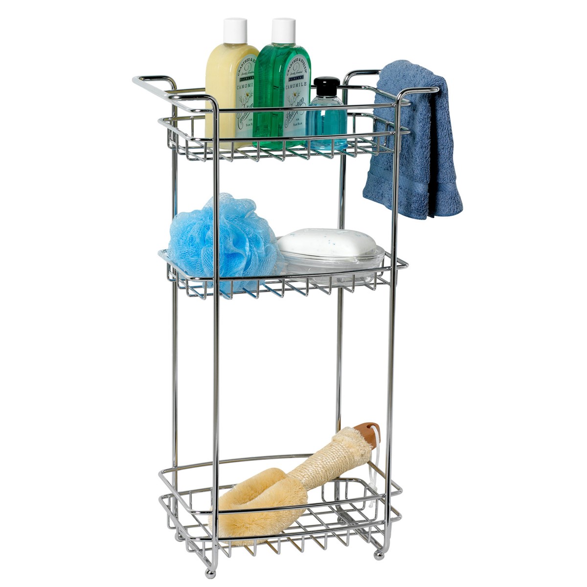 Bathroom Storage Rack 3 Tiers Storage Stand Free Stand
