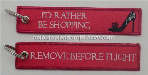 ID Rather Be Flying Pilot Personalized Embroidered Key Chains