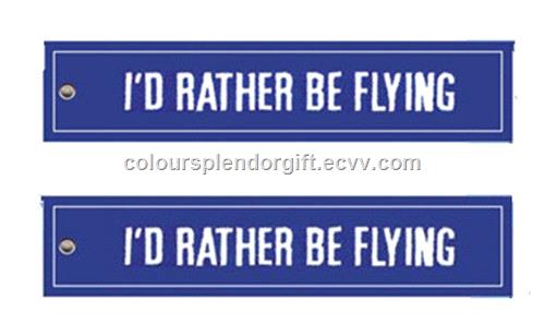 Id Rather Be Flying Pilot Personalized Embroidered Key Chains