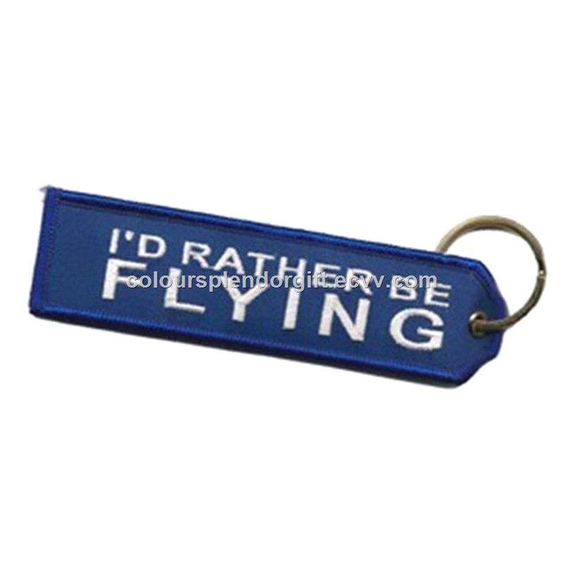 ID Rather Be Flying Pilot Personalized Embroidered Key Chains
