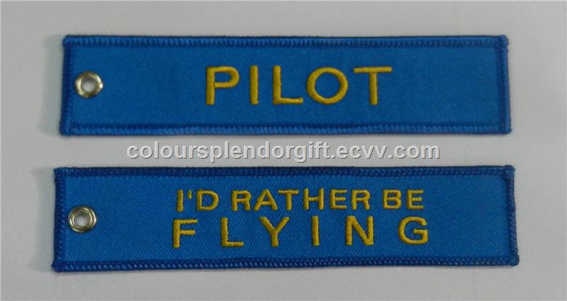 Id Rather Be Flying Pilot Personalized Embroidered Key Chains