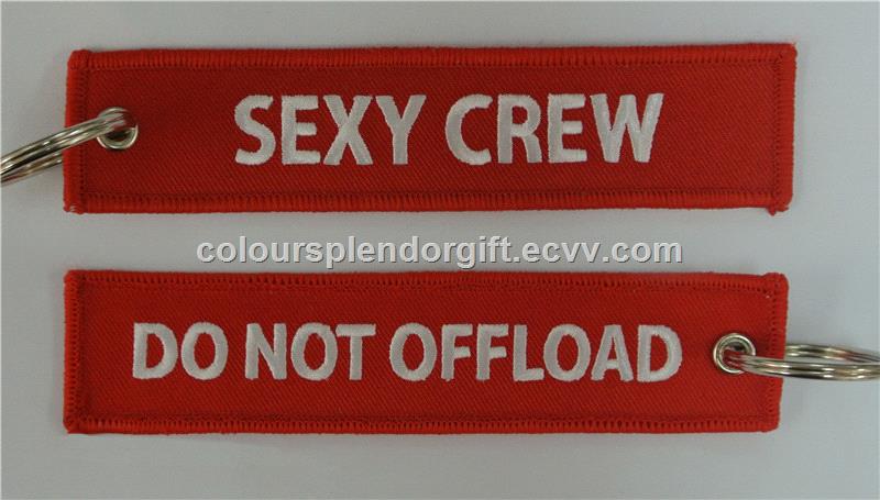 Hey Love its mine CREW Embroidery keychains