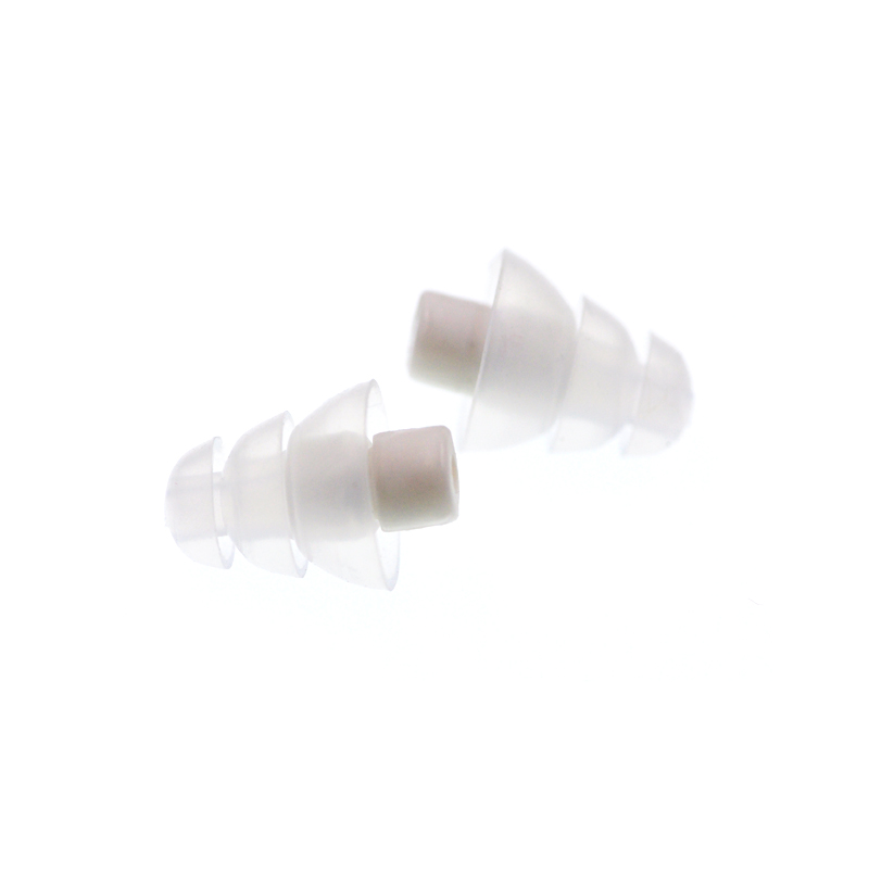 Noise reduction hearing protection silicone earplugs with filter for subway bus train