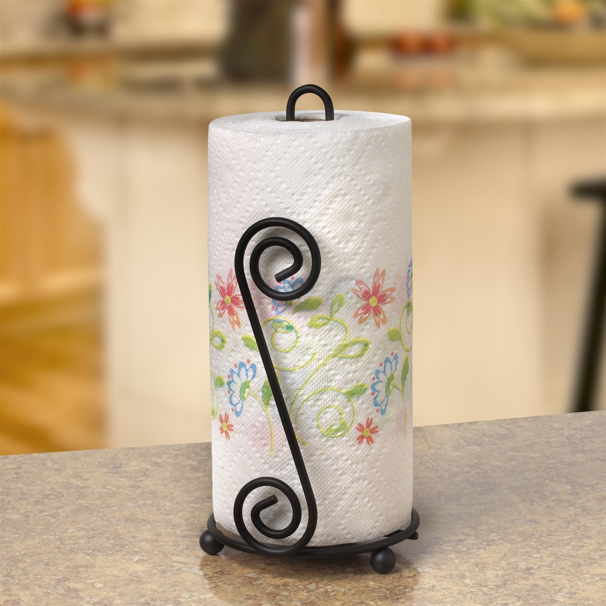 Paper Towel Holder Kitchen Scroll Wire Design