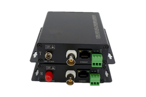 Outdoor RS485 data Ethernet HDTVI to fiber converter forTVI with PTZ data&1ch 10/100M ethernet