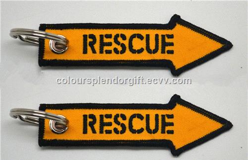 Rescue Arrow Aviation Embroidered Keychain Airplane Aircraft