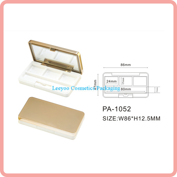 Square 3 color eyeshadow palette case eyeshadow case