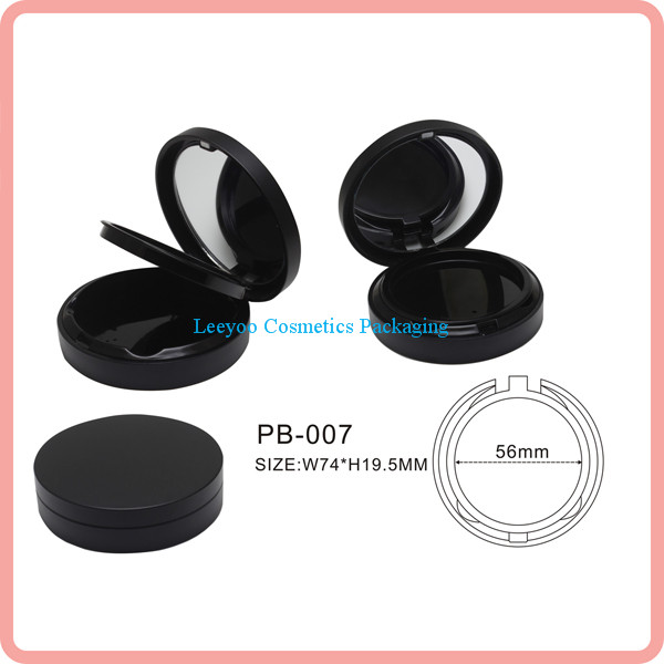 Round compact powder case with magnet compact case