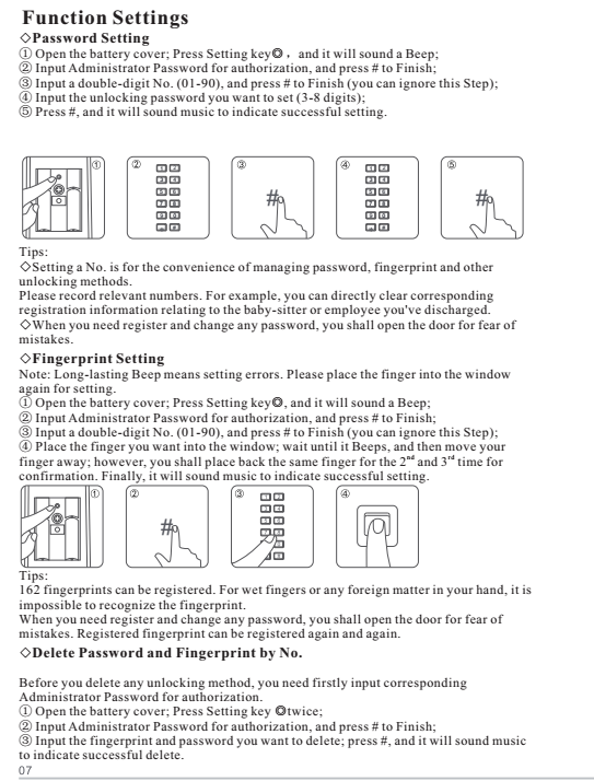 Fingerprint Coded Lock