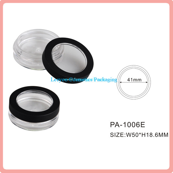 Plastic cream jar with window cosmetic jar eyeshadow palette