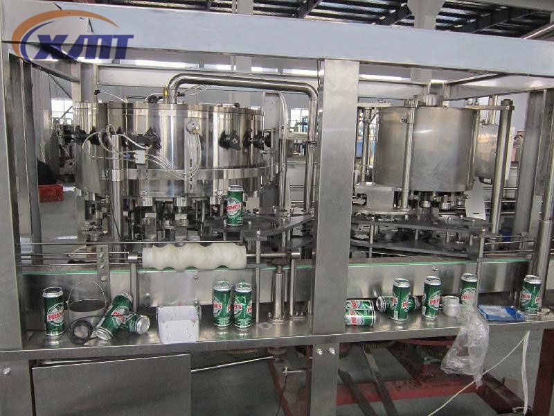 automatic pet can filling and sealing machine for carbonated drink