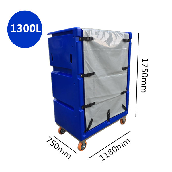 China wholesale good price multitier plastic laundry cage trolley with panels with larger capacity