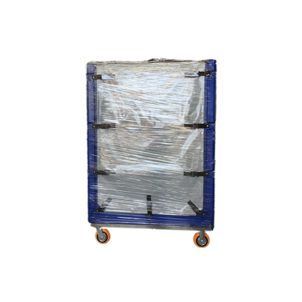 China wholesale good price multitier plastic laundry cage trolley with panels with larger capacity
