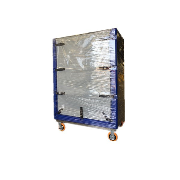 China wholesale good price multitier plastic laundry cage trolley with panels with larger capacity