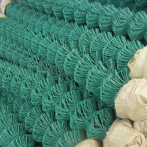 Heavy Duty 9gauge 50x50mm Ral 6005 Green Color Steel Wire Chain Link Fence with Brace