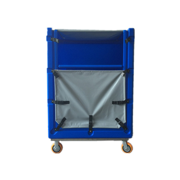 CEISO approved 1000liter hotellaundry center used plastic laundry cage trolley with panels