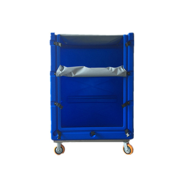 CEISO approved 1000liter hotellaundry center used plastic laundry cage trolley with panels