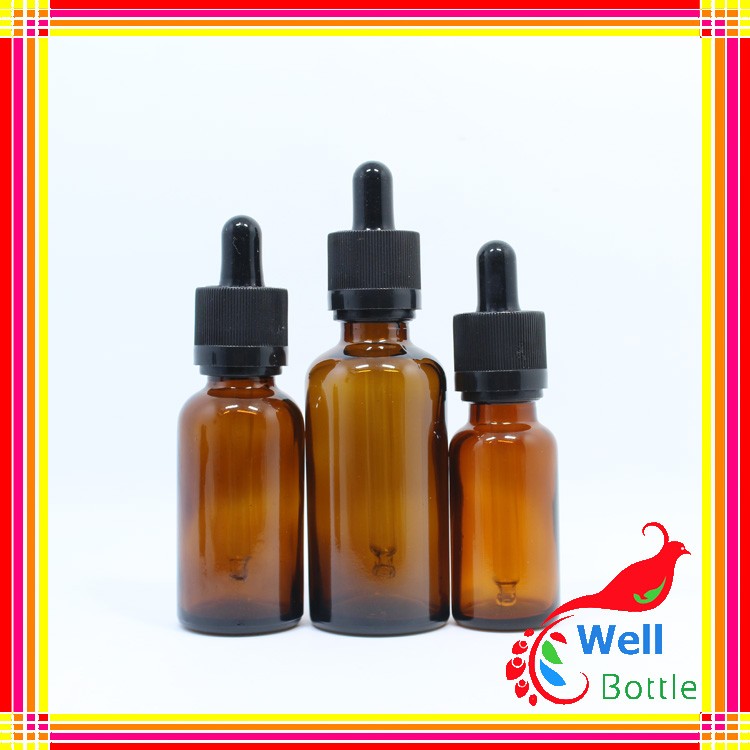 glass essential oil bottle with glass dropper bottle for packing